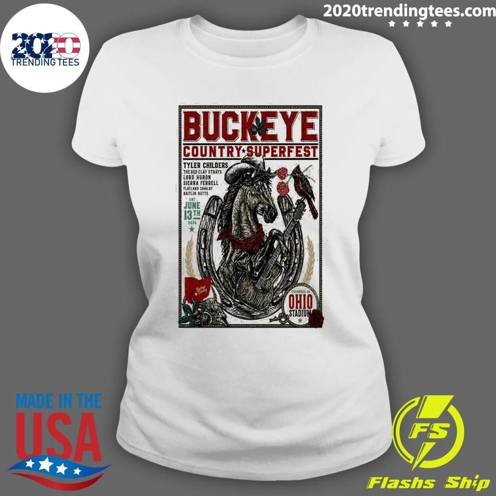 Buckeye Country Superfest Columbus June 13 2026 Ohio Stadium Shirt