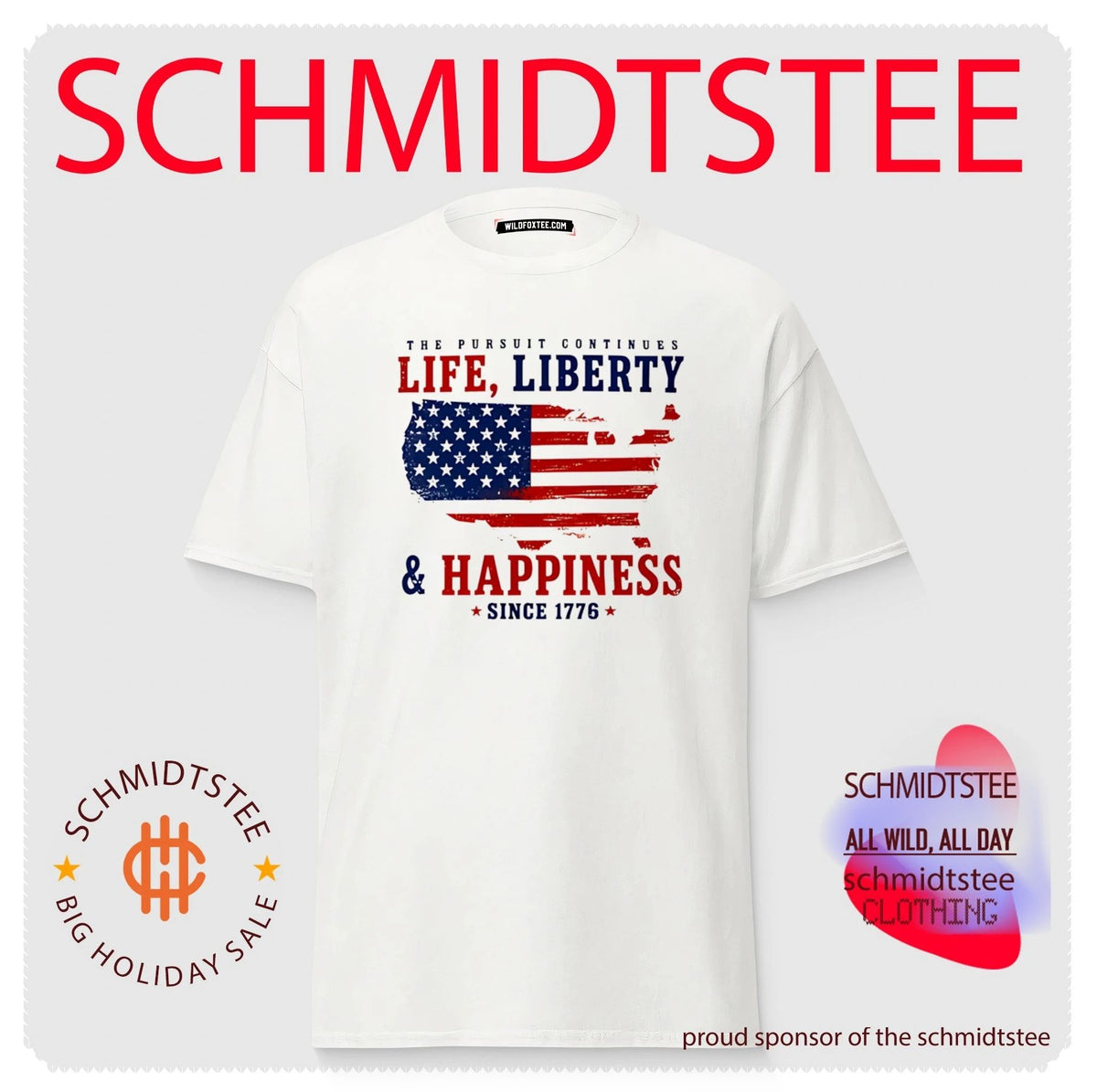 The Pursuit Continues Life Liberty and happiness State shirt