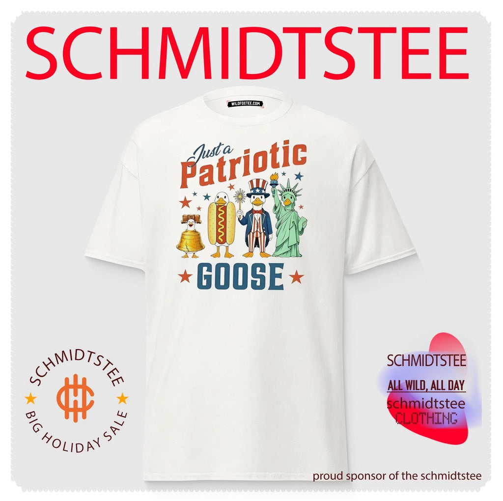 Just a patriotic goose graphic shirt