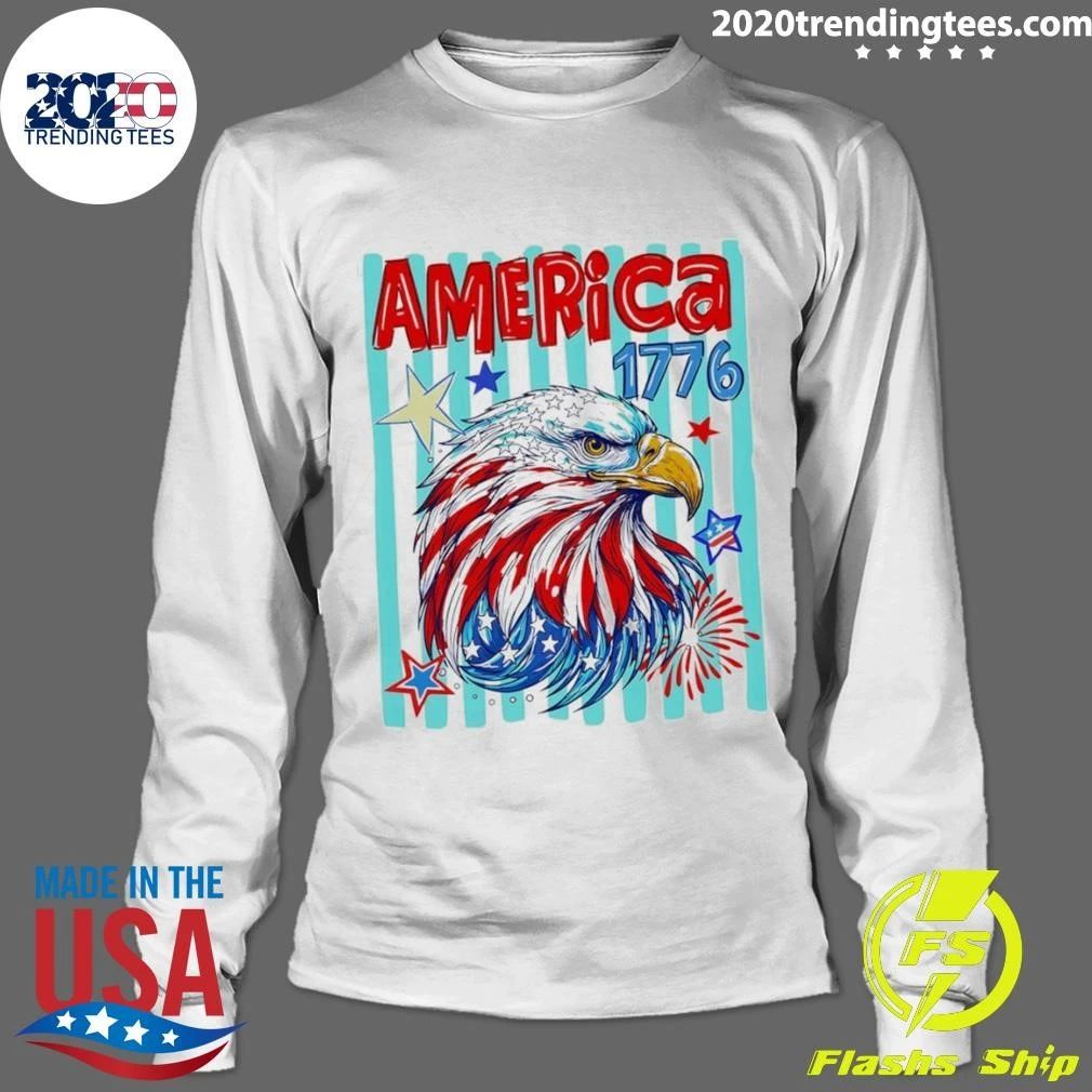 Preppy Patriotic Eagle Fourth Of July Eagle America 1776 Shirt