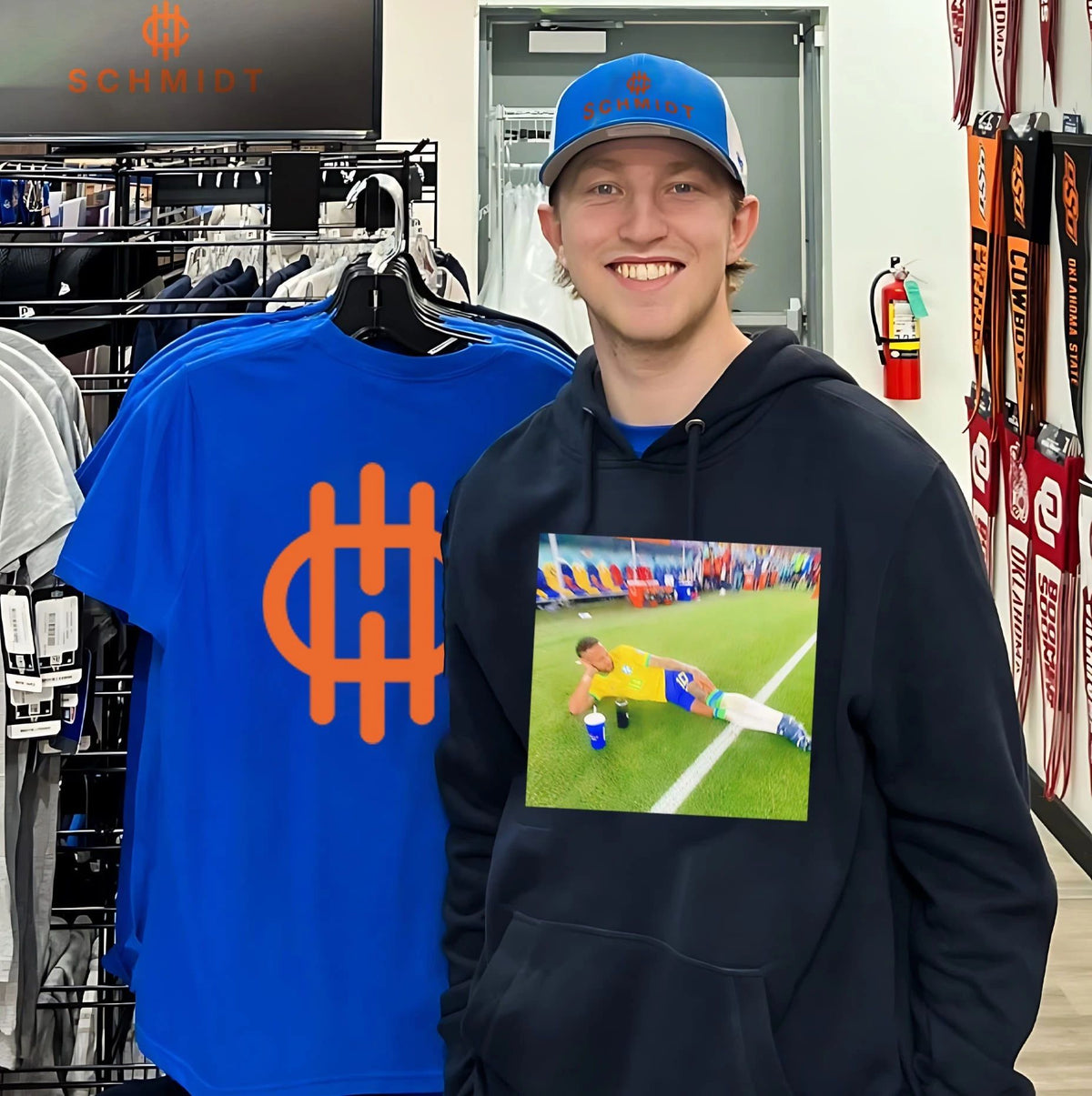 Neymar Jr chilling on pitch World Cup 2026 meme shirt
