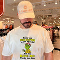 Sorry my nice button is out of order but my bite me works just fine Grinch shirt