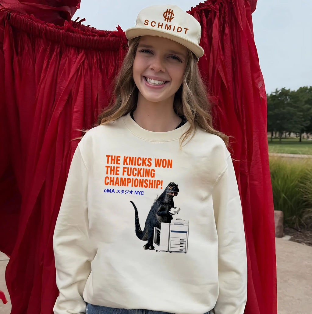 The Knicks won the fucking championship godzilla shirt