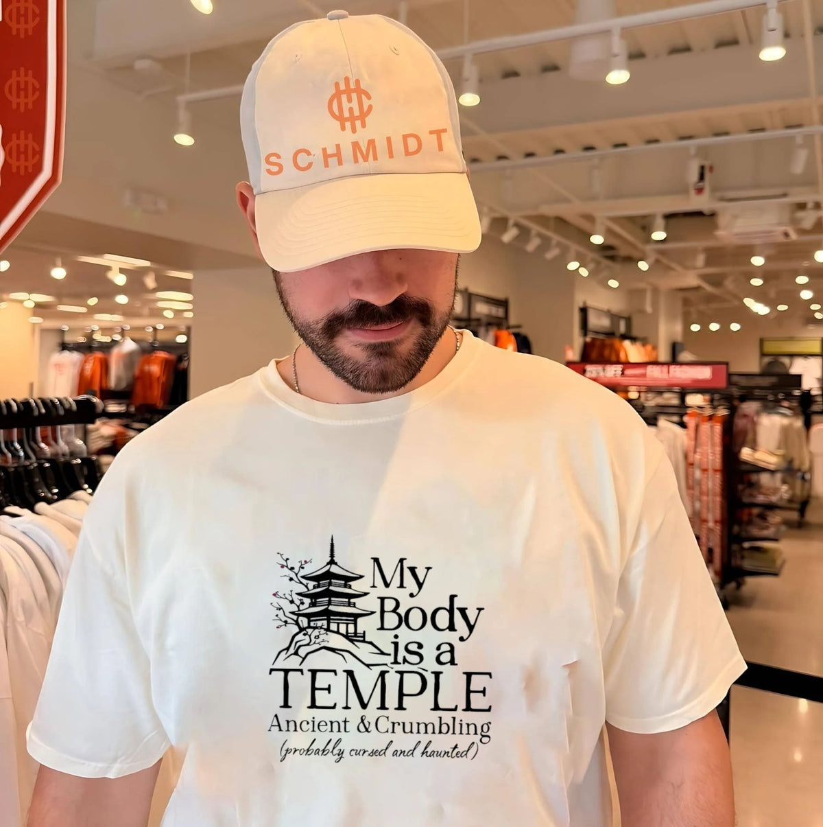 My body is a temple ancient and crumbling pagoda graphic shirt