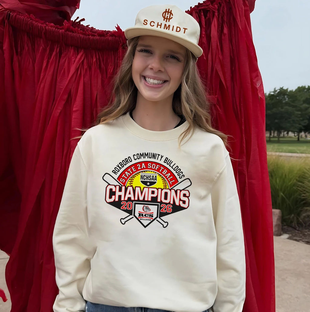 Roxboro Community Bulldogs 2026 NCHSAA State 2A Softball Champions shirt