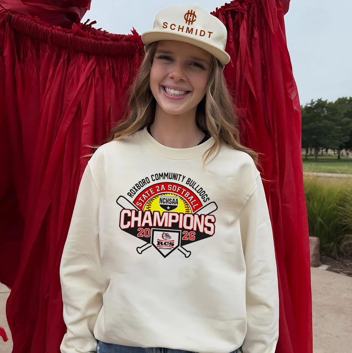 Roxboro Community Bulldogs 2026 NCHSAA State 2A Softball Champions shirt