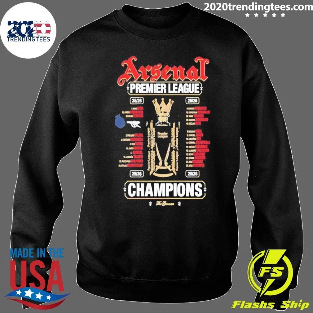 Trophy Arsenal Football Club Premier League The Gunners Arsenal Champions 25 26 Shirt
