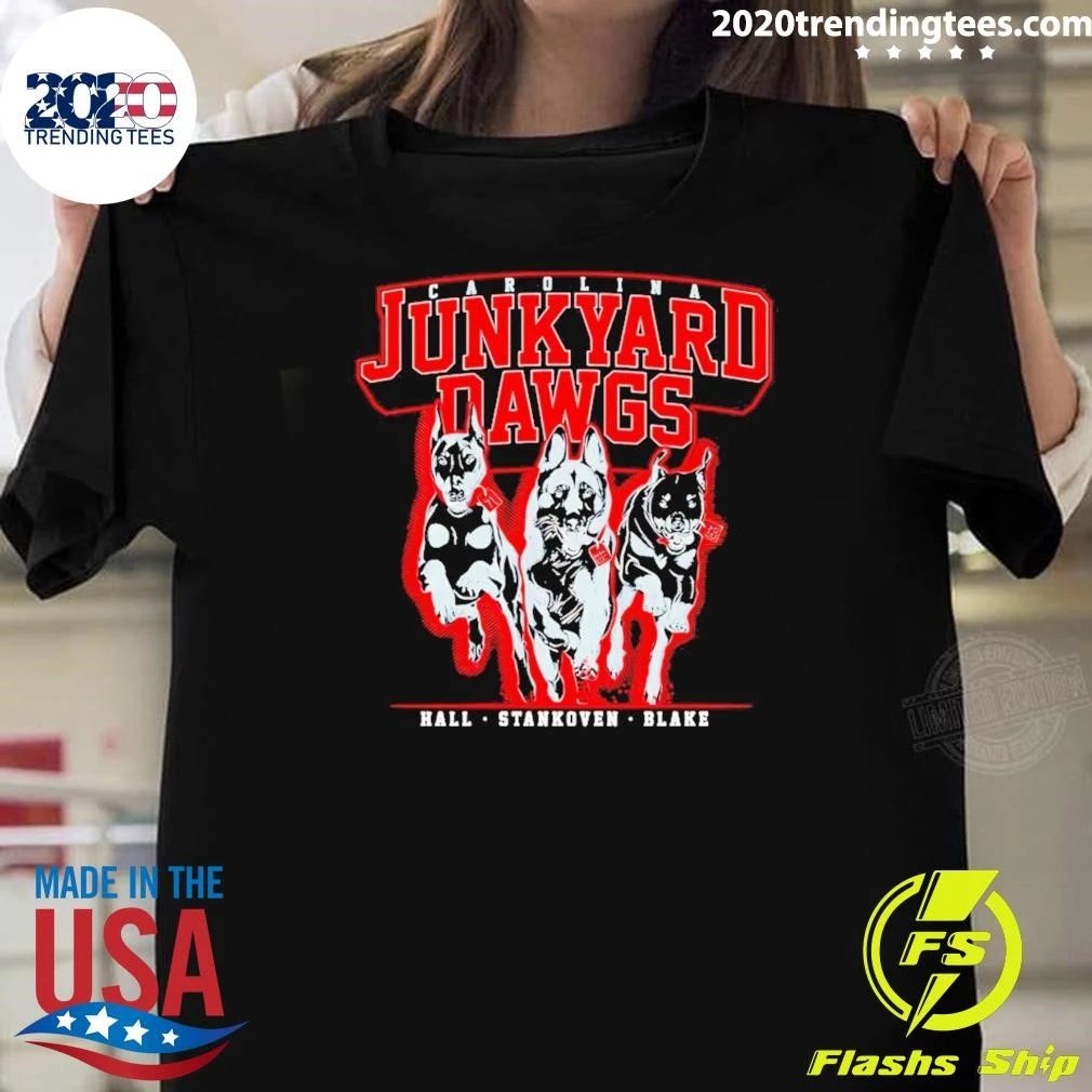 Logan Stankoven, Taylor Hall and Jackson Blake Junkyard Dawgs Shirt