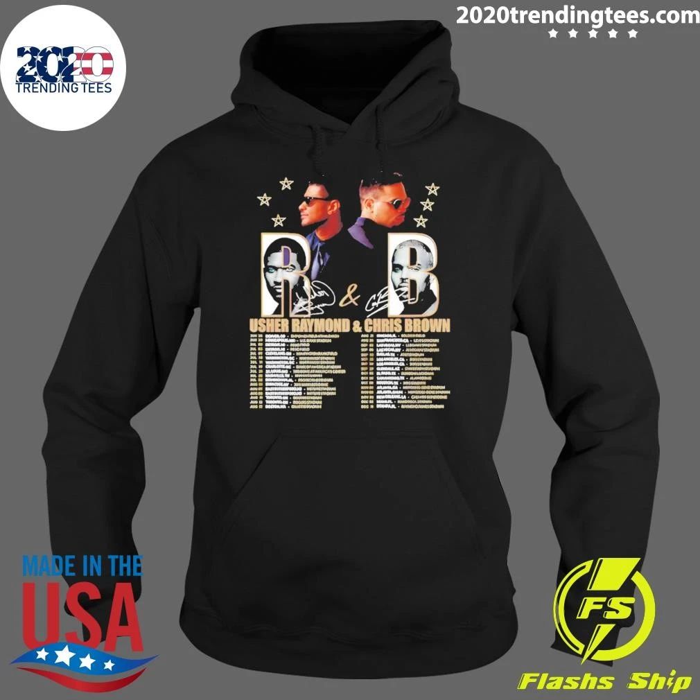 Usher Raymond Chris Brown Music Stars Tour Schedule R And B Concert Shirt