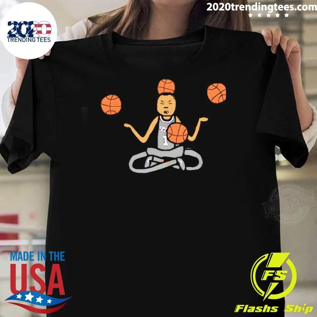 Wembanyama Sitting In Lotus Pose San Antonio Spurs Basketball Player Meme Shirt