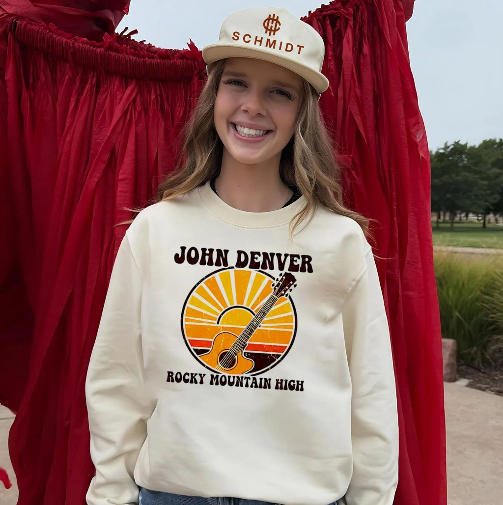 John Denver Rocky Mountain High guitar illustration shirt
