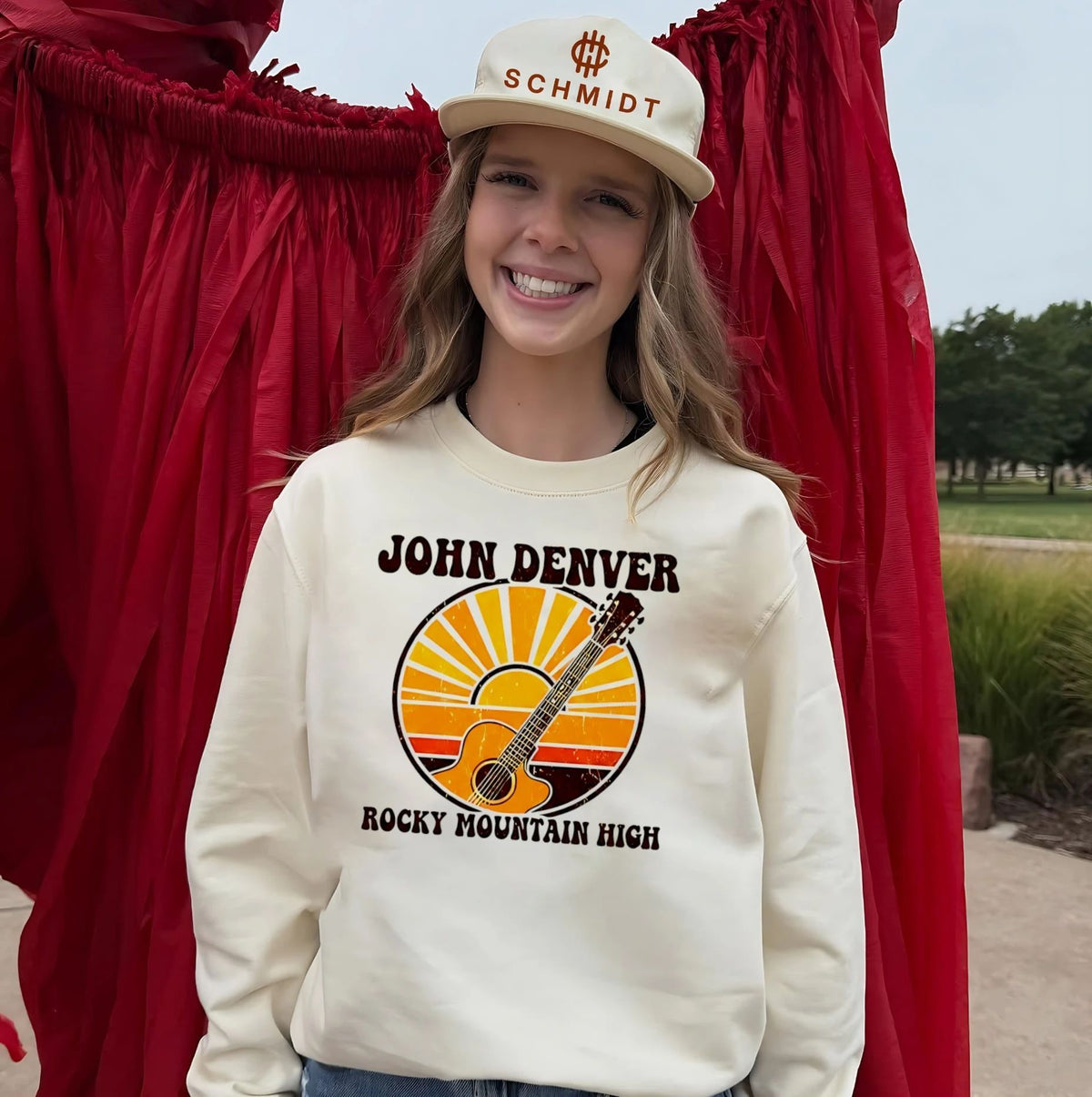 John Denver Rocky Mountain High guitar illustration shirt