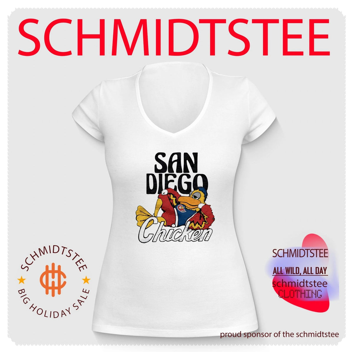 San Diego Padres Chicken Mascot cartoon shirt