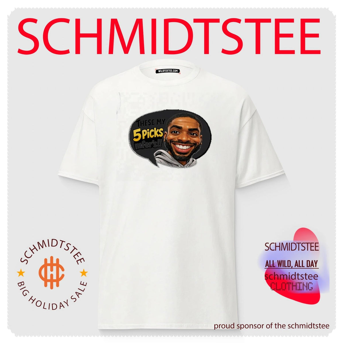 Mikal Bridges these my 5 picks caricature shirt