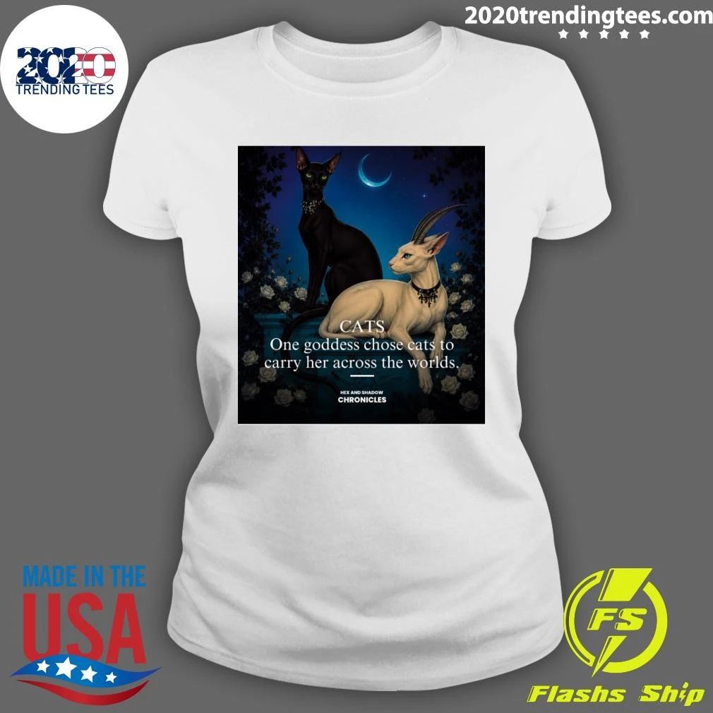 Cats One Goddess Chose Cats To Carry Her Across The World Shirt