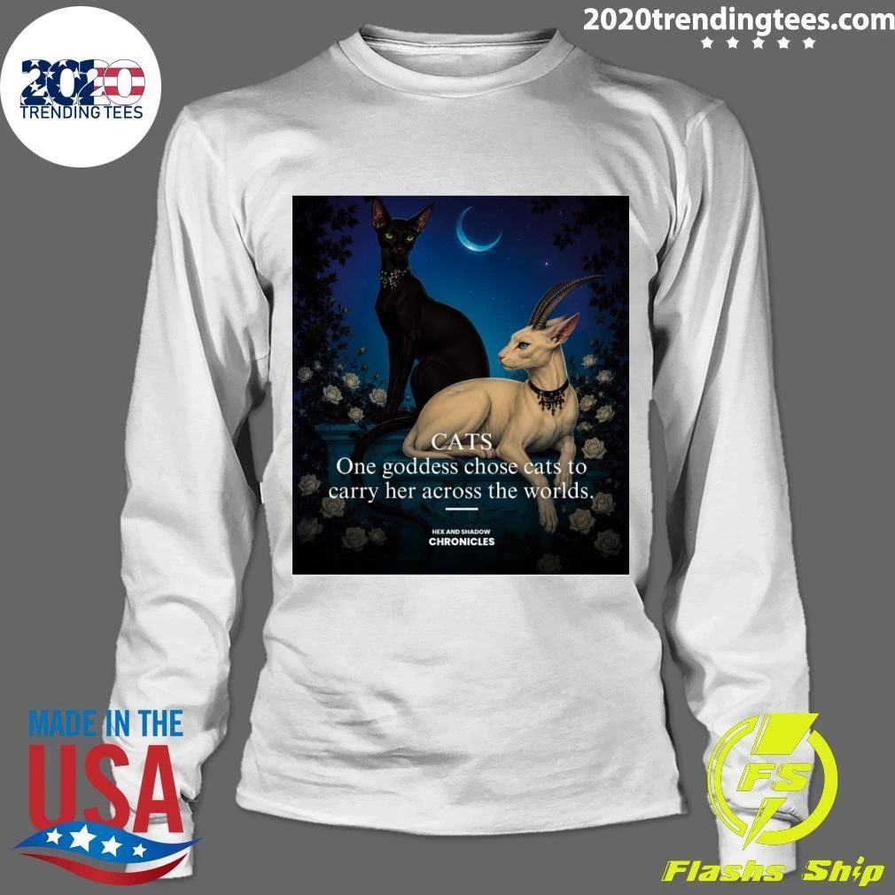 Cats One Goddess Chose Cats To Carry Her Across The World Shirt