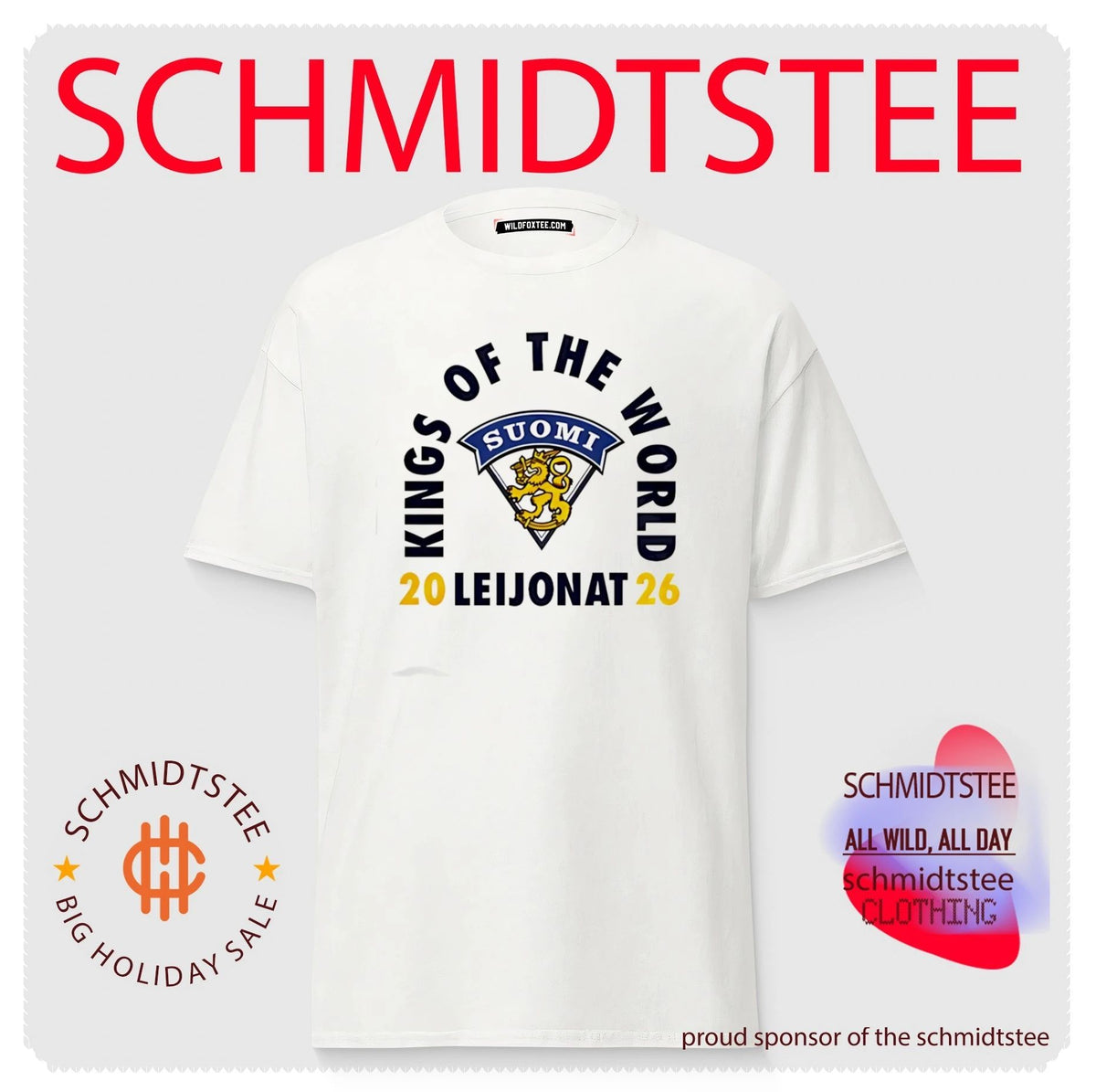 Leijonat x King Of The World Champions 2026 logo shirt