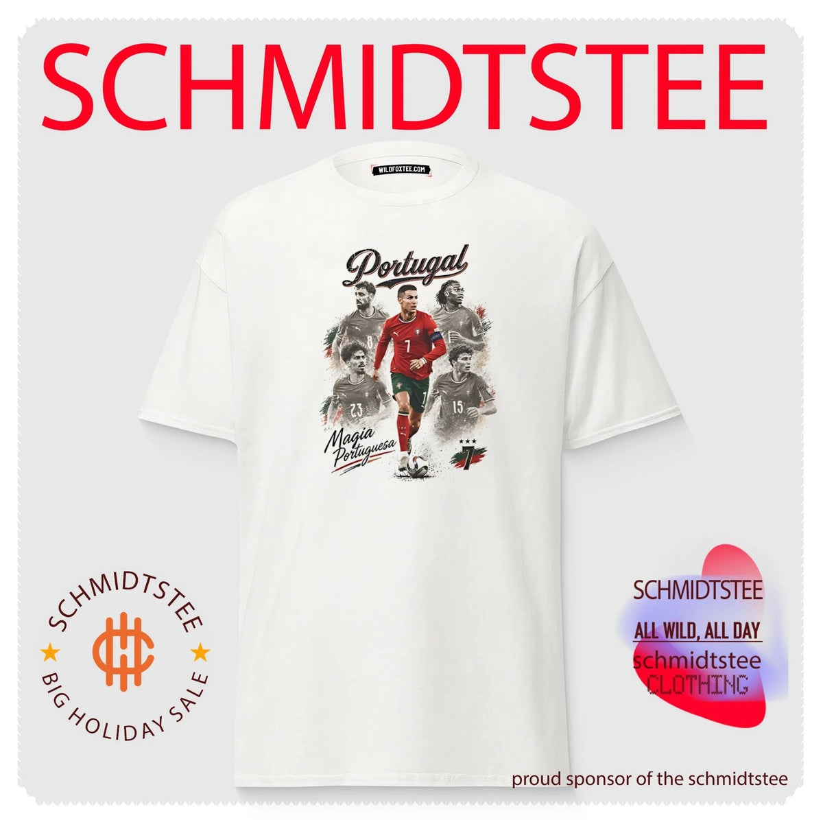 Portugal World Cup Cristiano Ronaldo and teammates graphic shirt