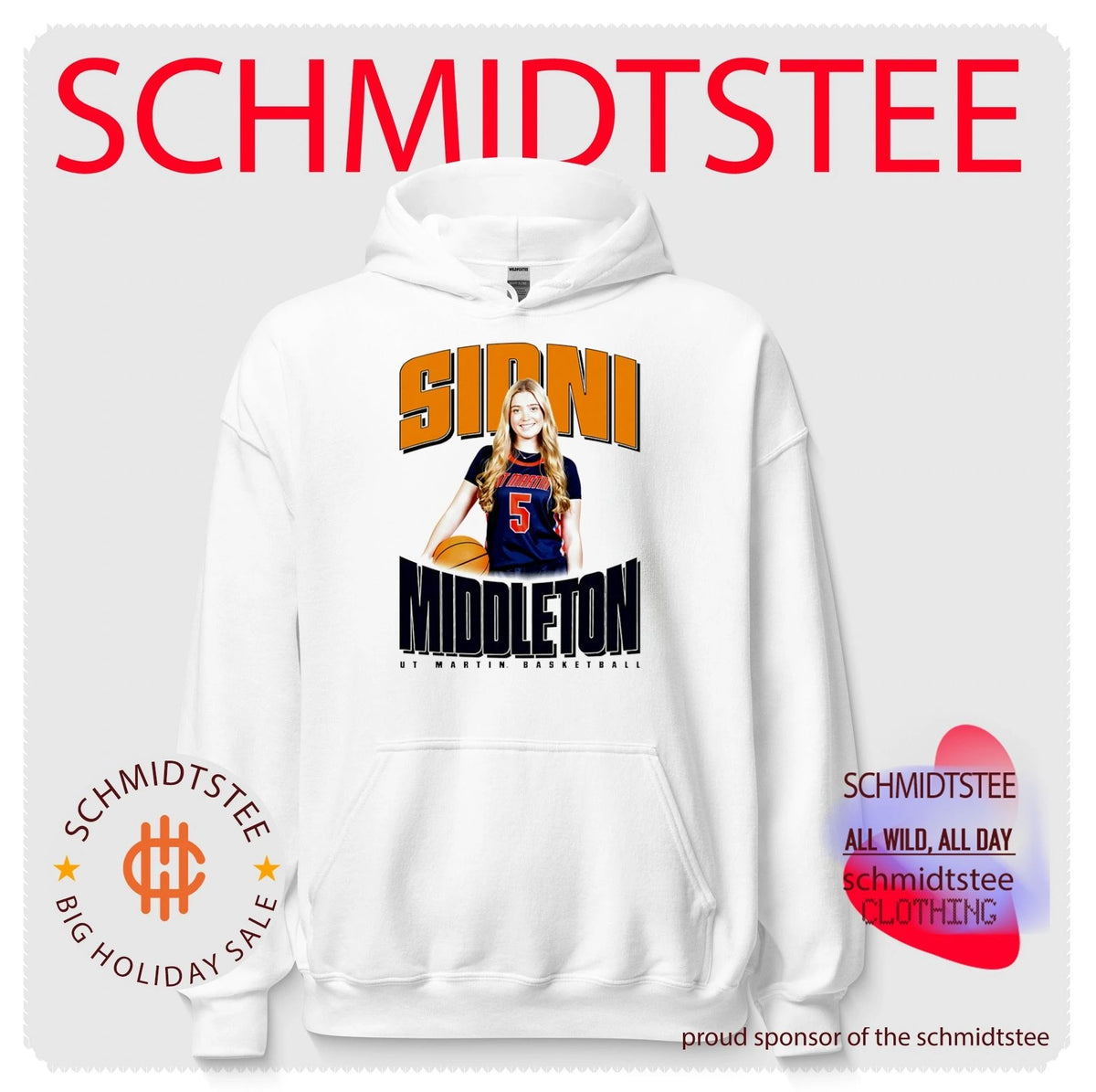Sidni Middleton UT Martin Basketball Skyhawks shirt