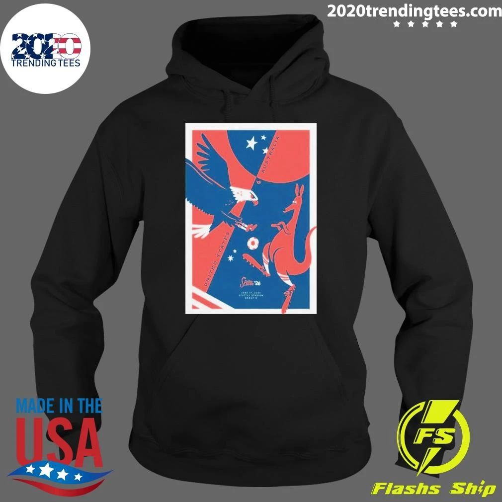 Screen United States vs. Australia June 19 2026 Seattle Stadium Poster Shirt