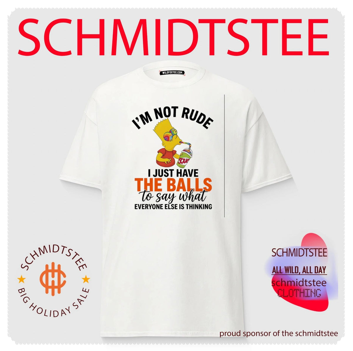 I’m not rude I just have the balls to say what everyone else is thinking Bart Simpson shirt