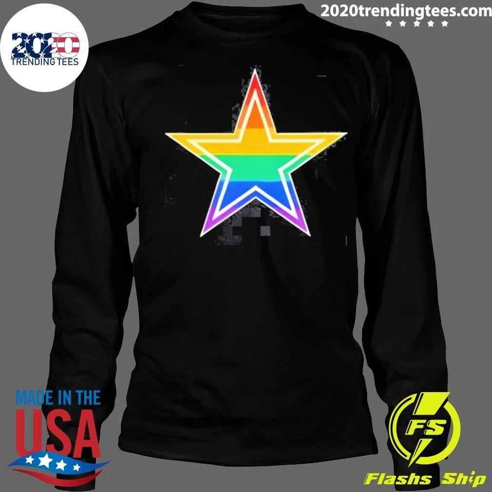 Rainbow Pride Star Dallas Cowboys Rainbow Pride Star Aesthetic Shirt