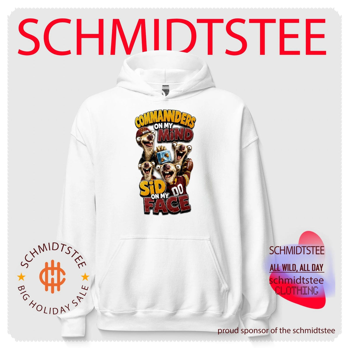 Washington Commanders on my Mind Sid On My Face shirt