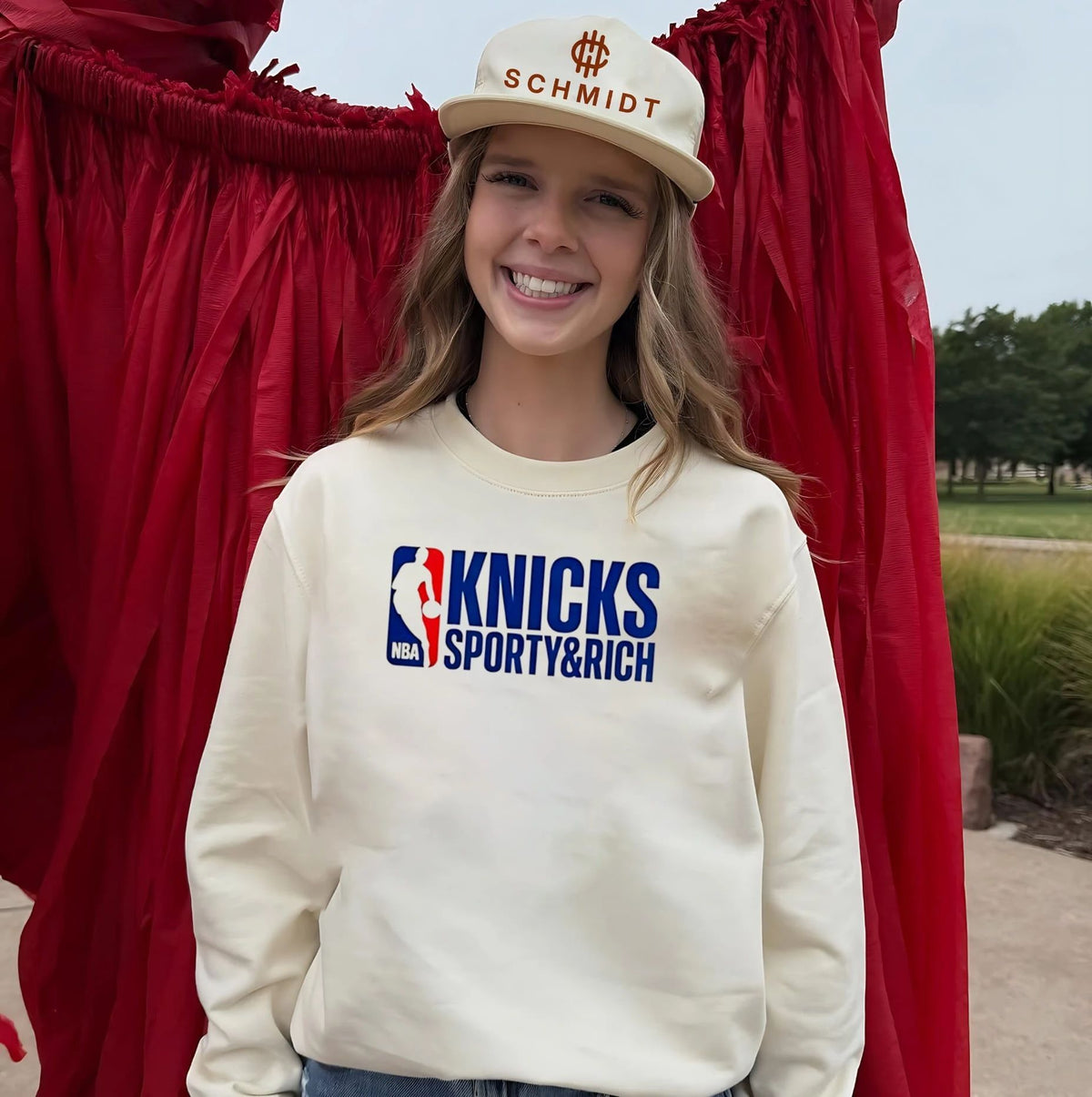 Knicks x Sporty And Rich NBA logo shirt