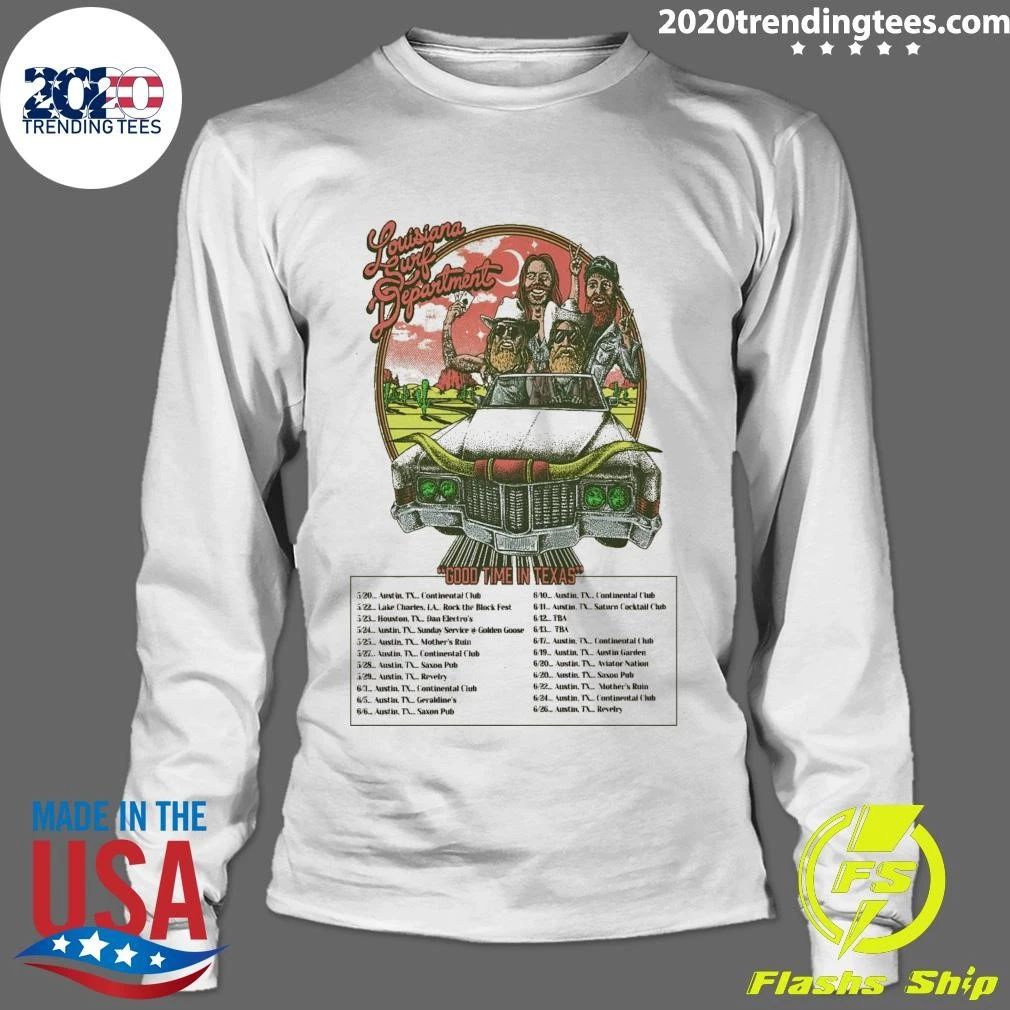 The Louisiana Surf Department Good Time In Texas Tour 2026 Shirt