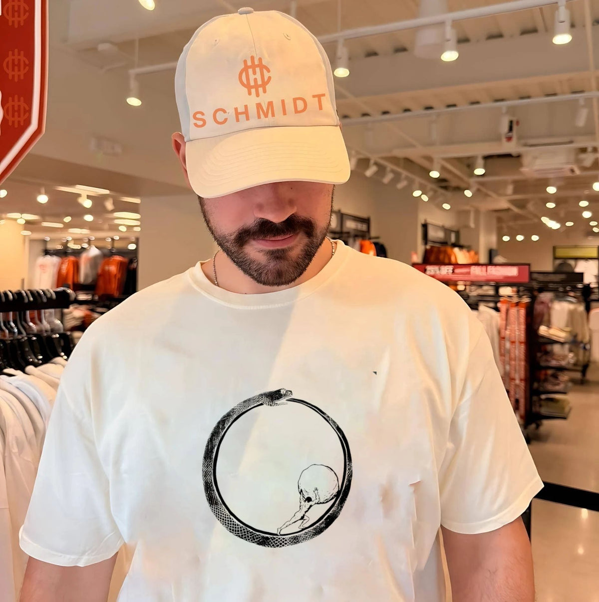 Sisyphus in Ouroboros illustrated shirt