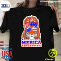 Merica Cincinnati Lion American Flag Sunglasses Patriotic Shirt