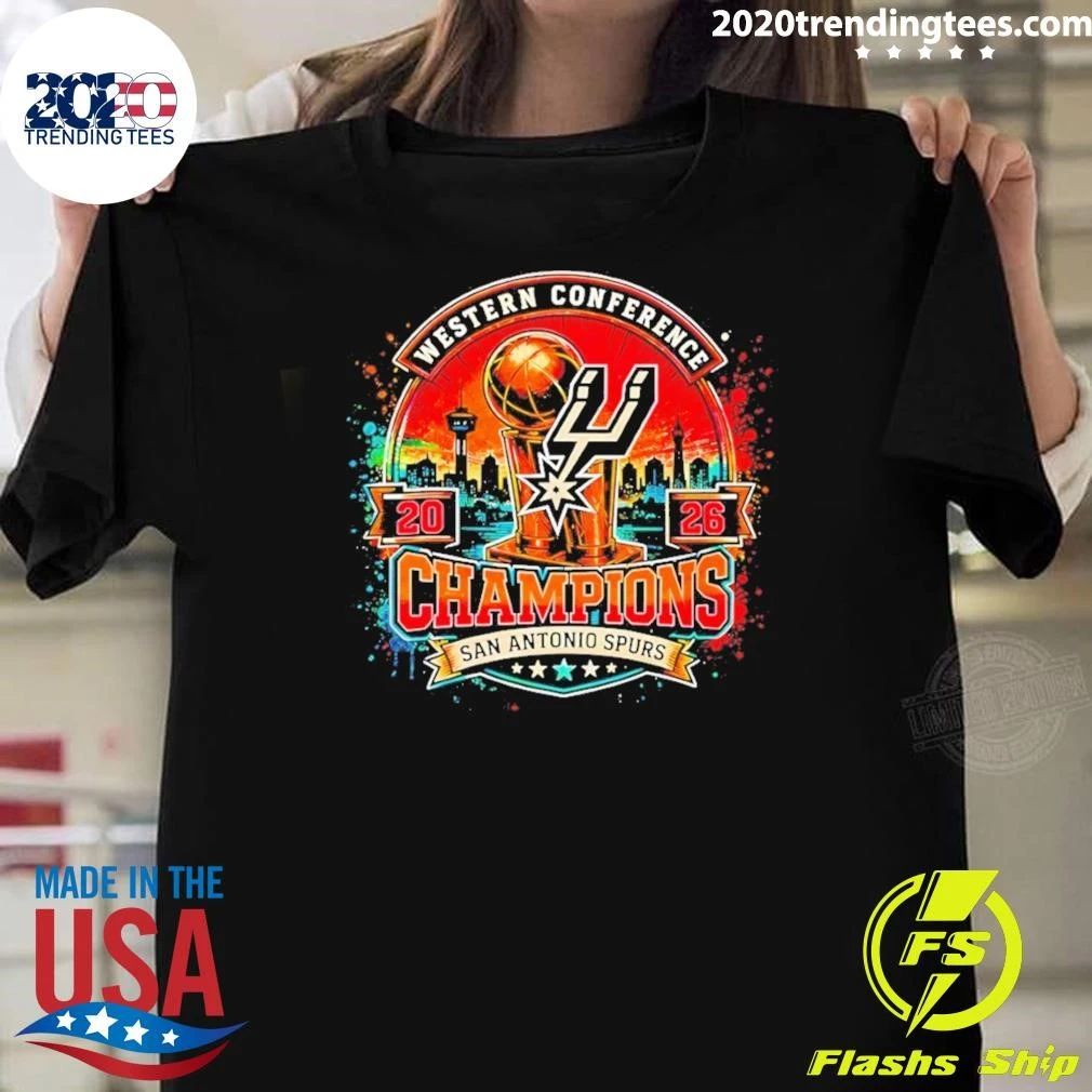 New 2026 Spurs Western Conference Retro Spurs Champions Shirt