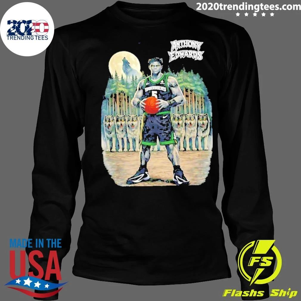 Anthony Edwards Nba Timberwolves Basketball Graphic Shirt