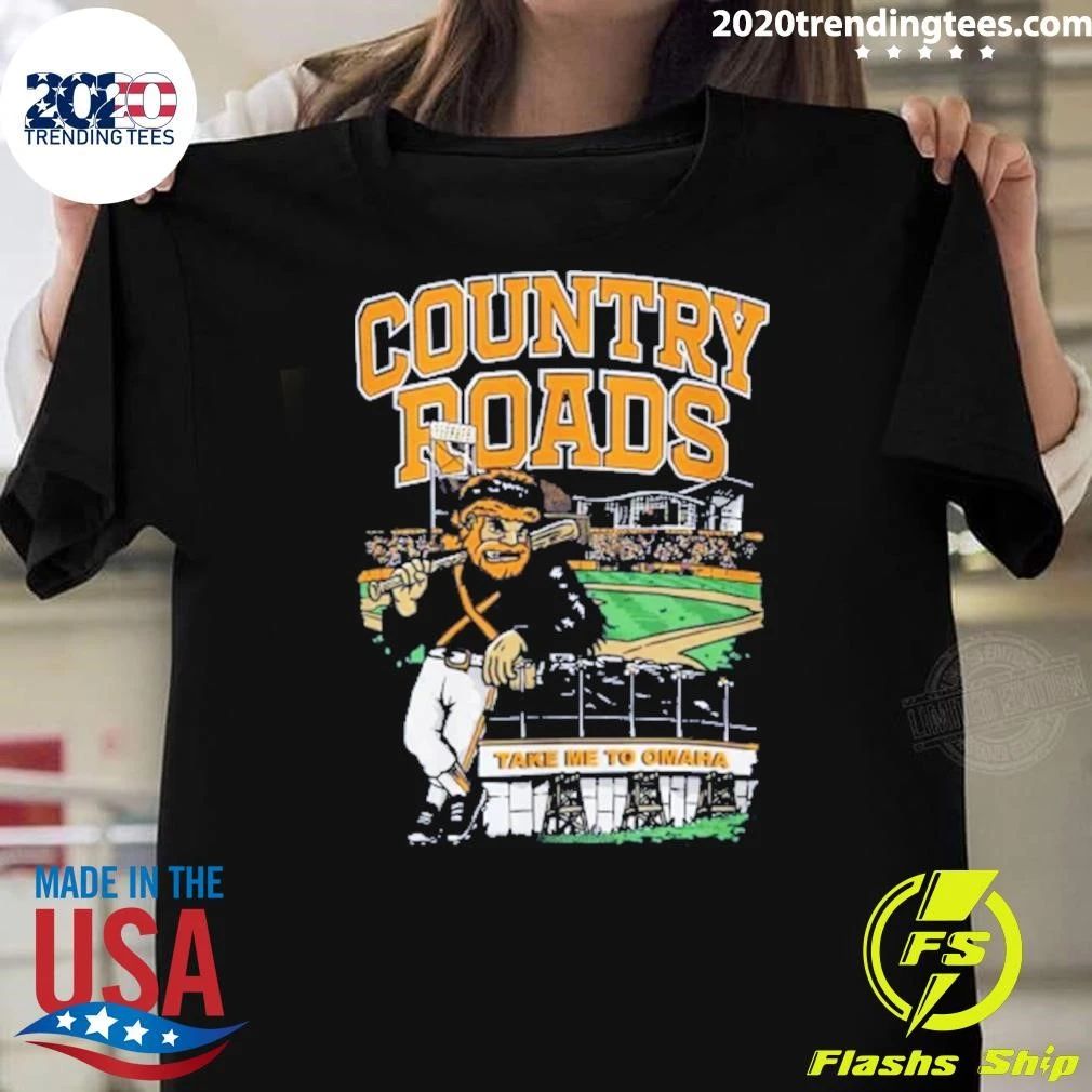 Country Roads Take Me To Omaha Tee Shirt