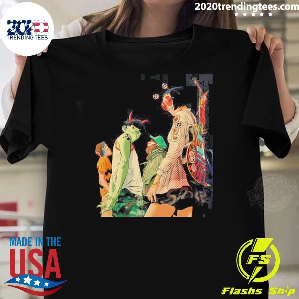 Gorillaz Tottenham London On 20 June 2026 Jumbo Band Portrait Art Shirt