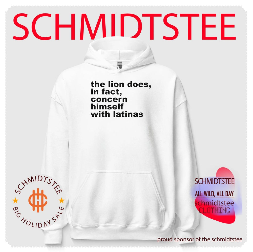 The Lion Does in Fact Concern Himself with Latinas text shirt