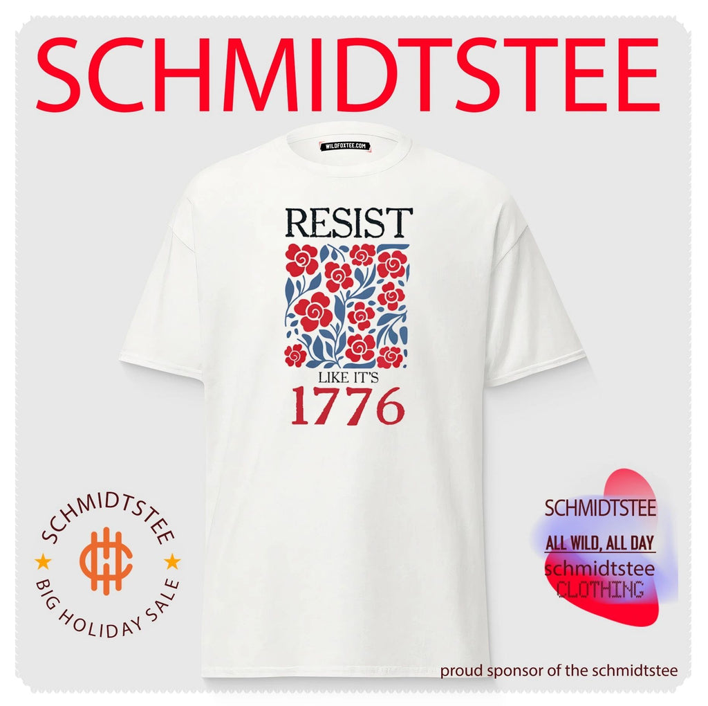 Resist like it’s 1776 flowers illustration shirt
