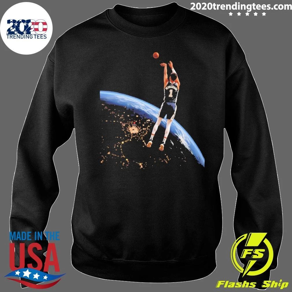 Wembanyama San Antonio Spurs Basketball Player Floating In Space Shirt