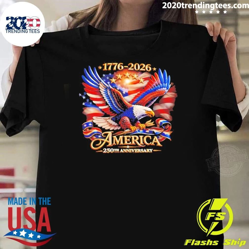 Bald Eagle American Flag 1776 2026 America 250th Anniversary Shirt