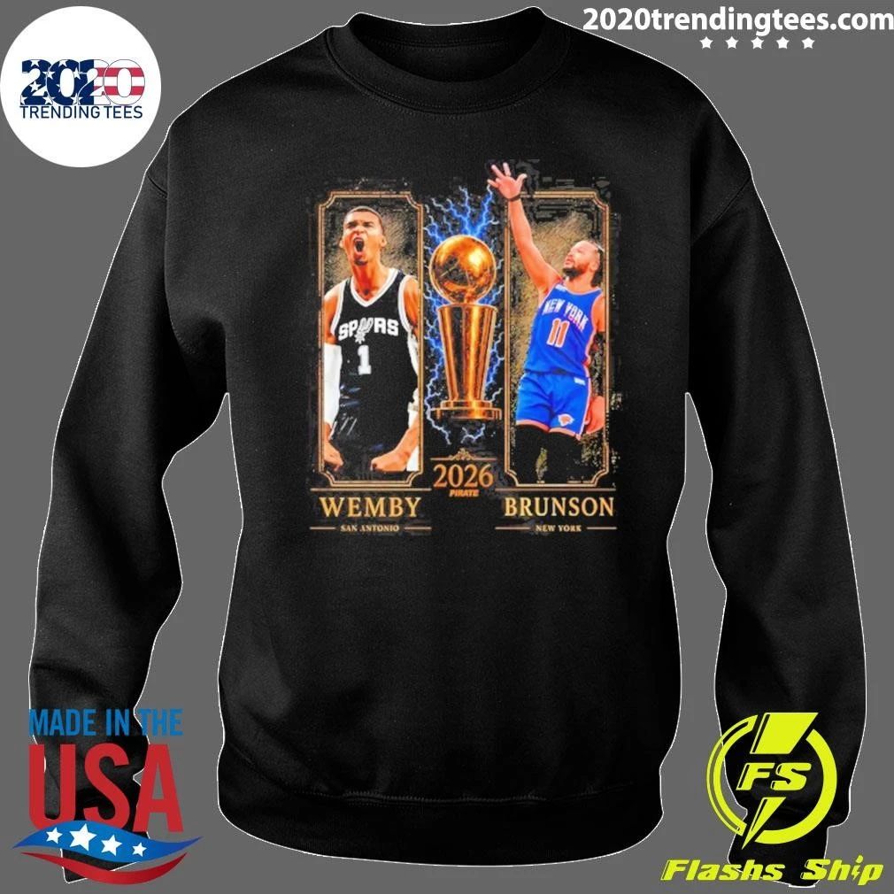 Wemby San Antonio Vs Brunson New York 2026 Finals Trophy Shirt