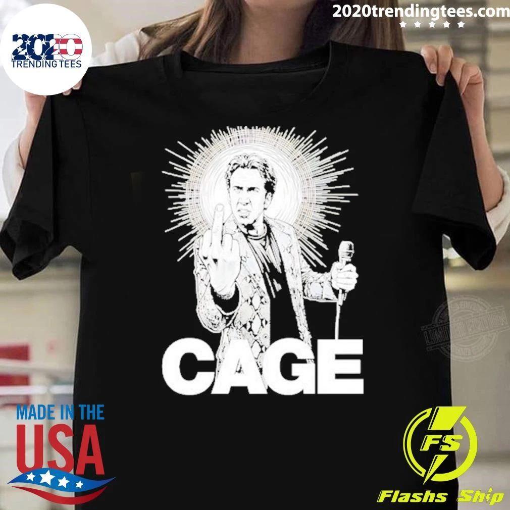 Nicolas Cage Style Johnny Cash Shirt