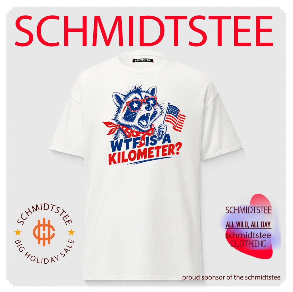 WTF Is a Kilometer 4th of July Raccoon shirt