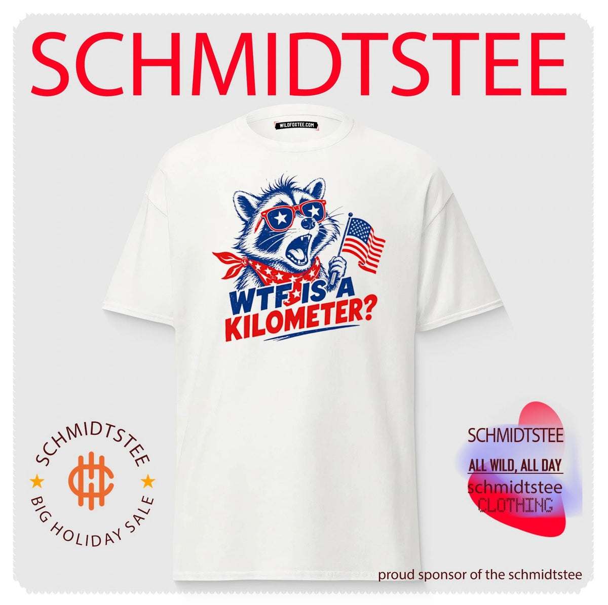 WTF Is a Kilometer 4th of July Raccoon shirt