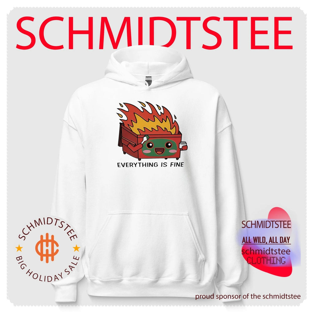 Everything is fine dumpster fire meme shirt