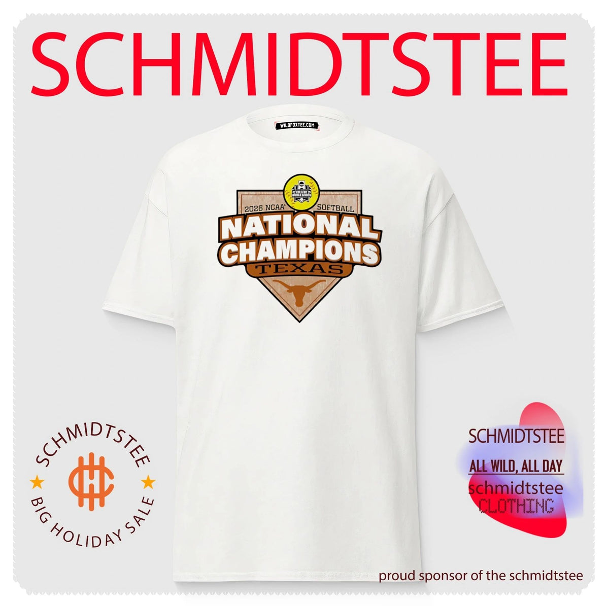 Texas Longhorns 2026 Softball National Champs Plate shirt