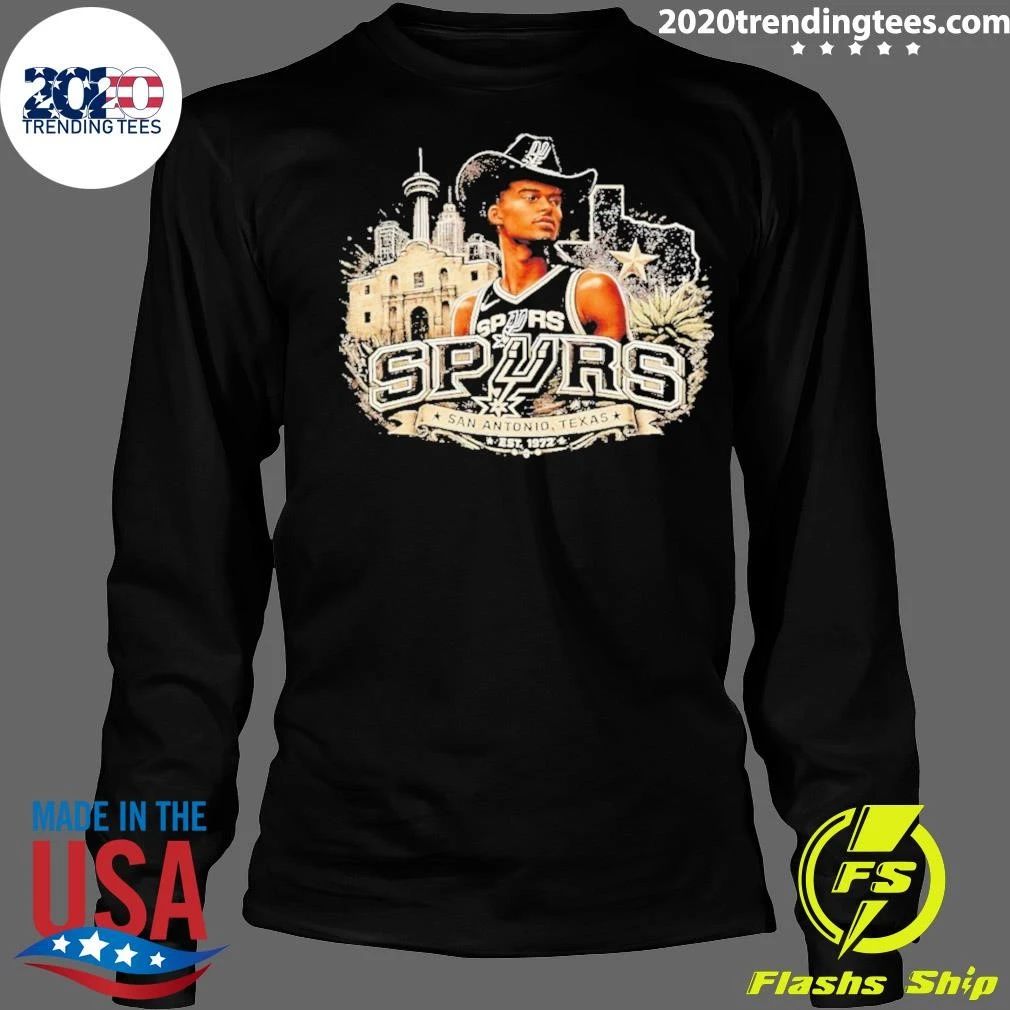 Wembanyama San Antonio Spurs Cowboy Hat Alamo Texas Est 1972 Shirt