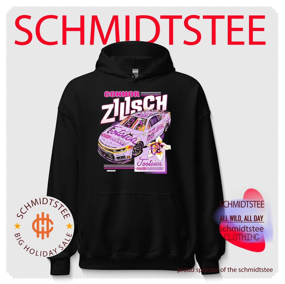 Connor Zilisch NASCAR Tootsies Orchid Lounge the #88 purple Chevrolet Camaro shirt