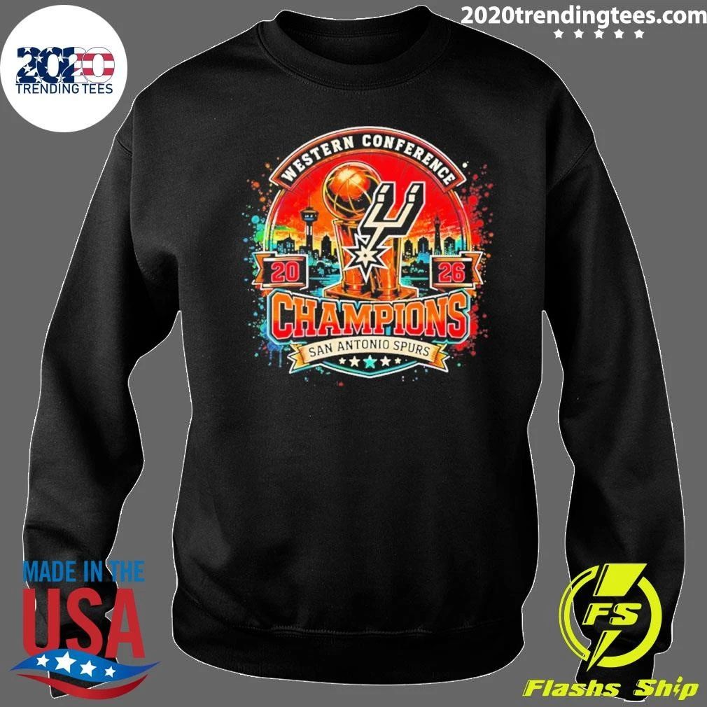 New 2026 Spurs Western Conference Retro Spurs Champions Shirt