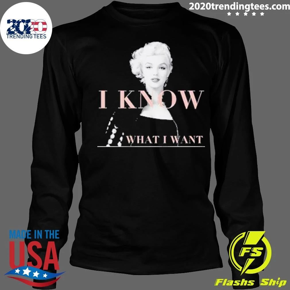 Marilyn Monroe I Know What I Want Oversized Fleece Shirt