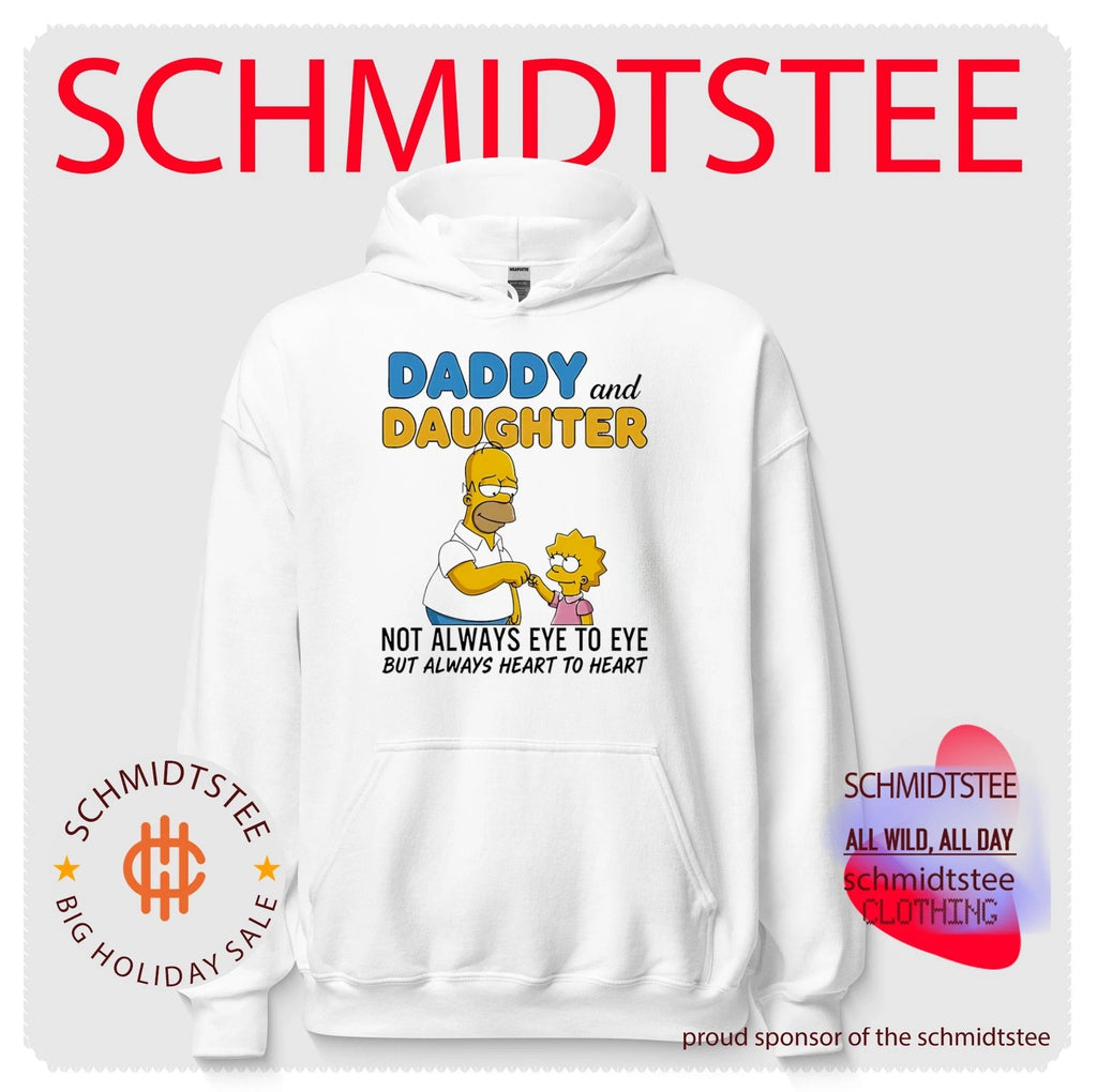 Daddy and daughter not always eye to eye but always heart to heart Simpson shirt